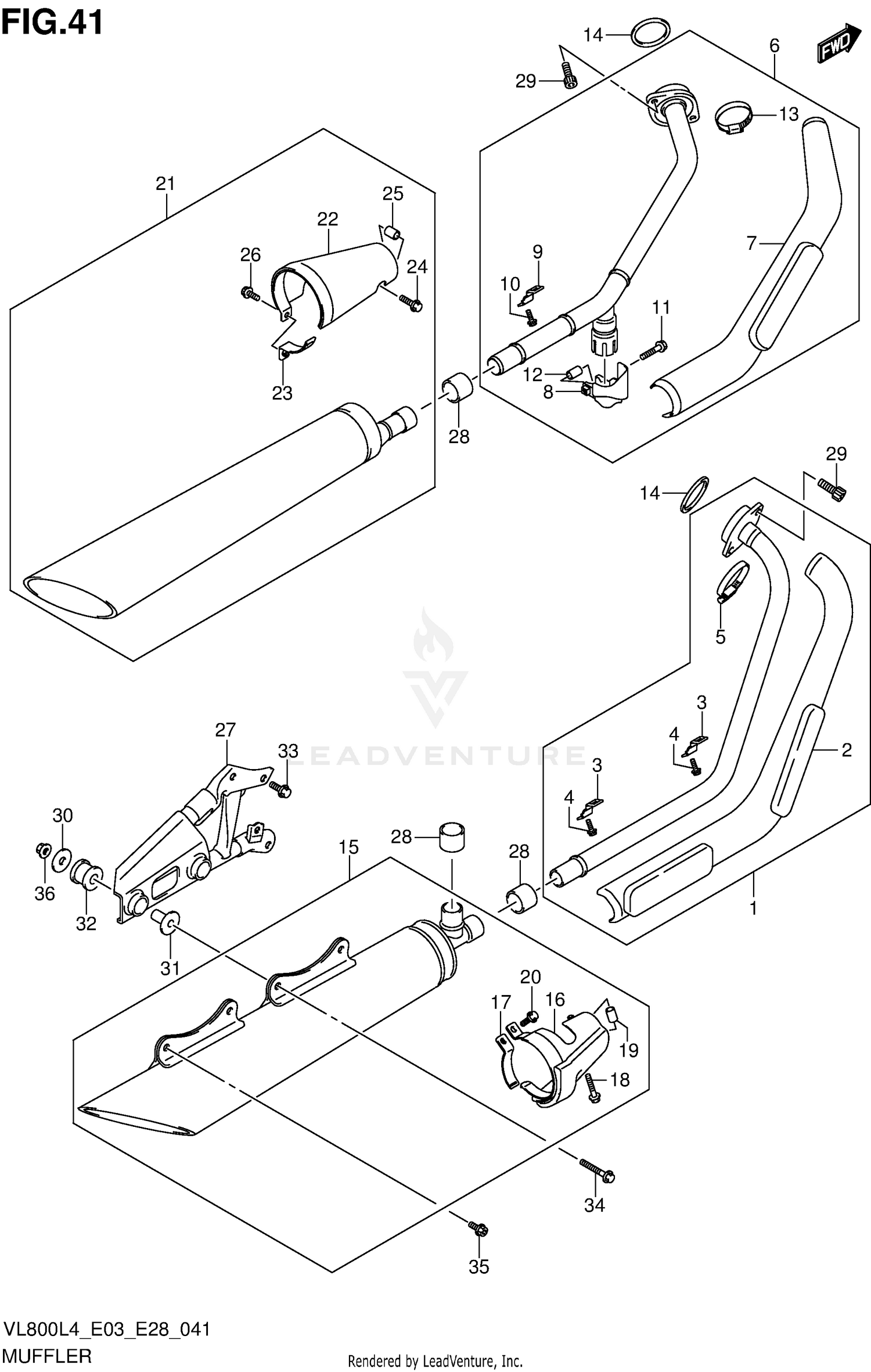 MUFFLER (VL800CL4 E28)
