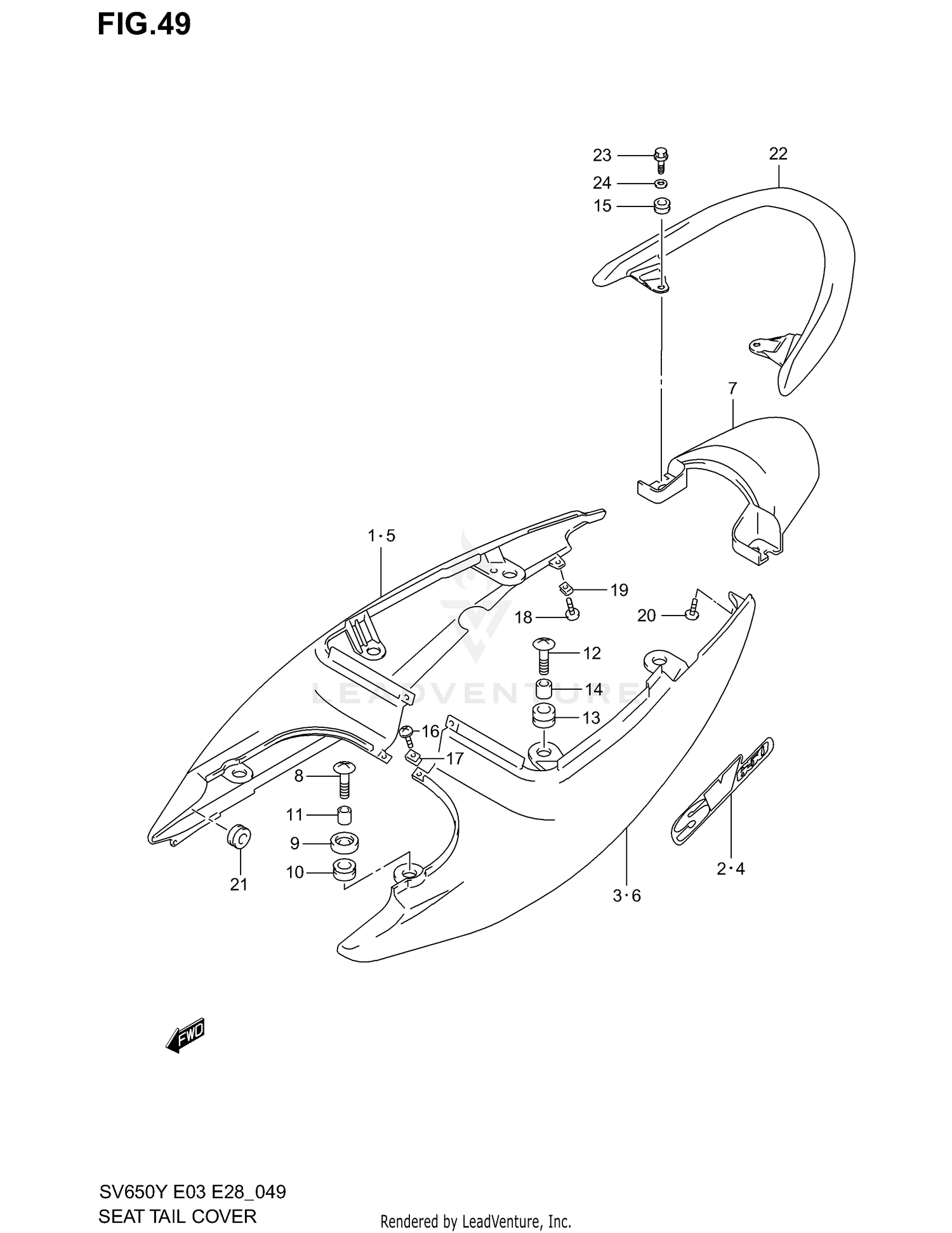 SEAT TAIL COVER (MODEL Y)