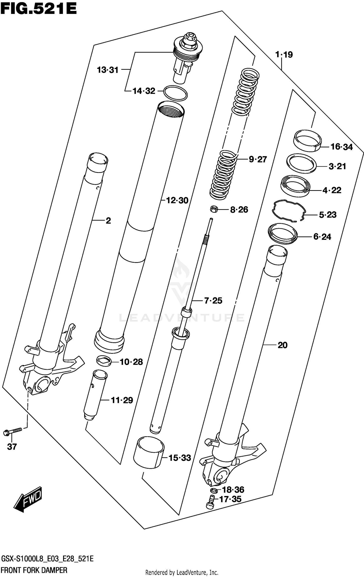 FRONT FORK DAMPER (GSX-S1000L8 E33)