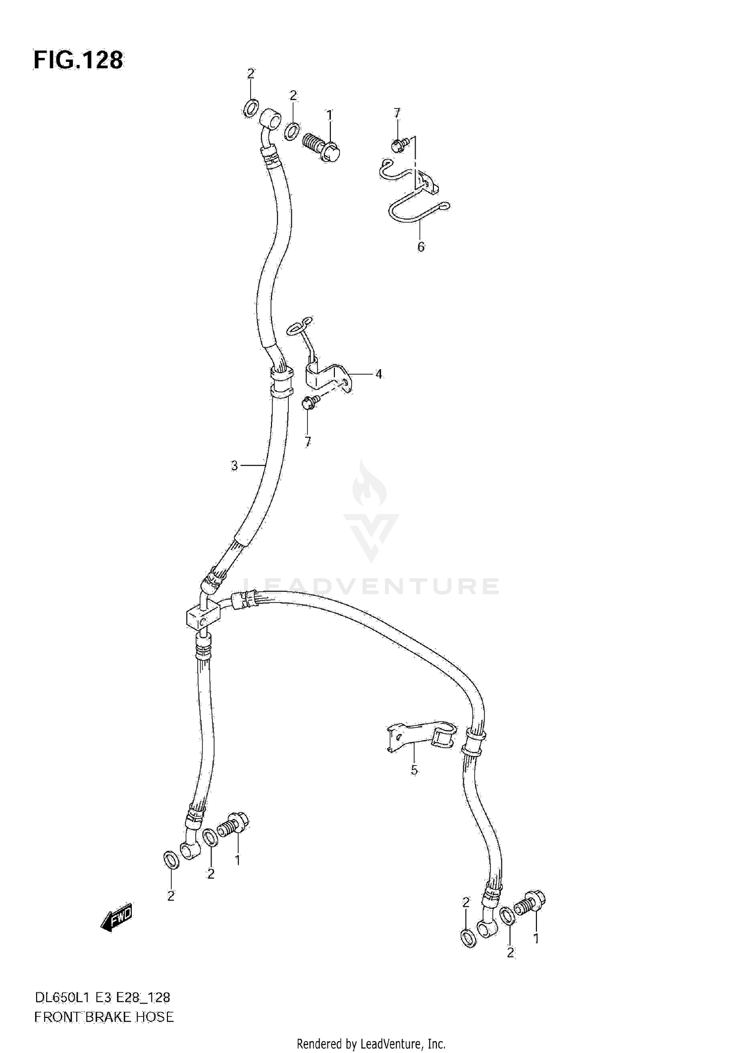 FRONT BRAKE HOSE (DL650 L1 E3)