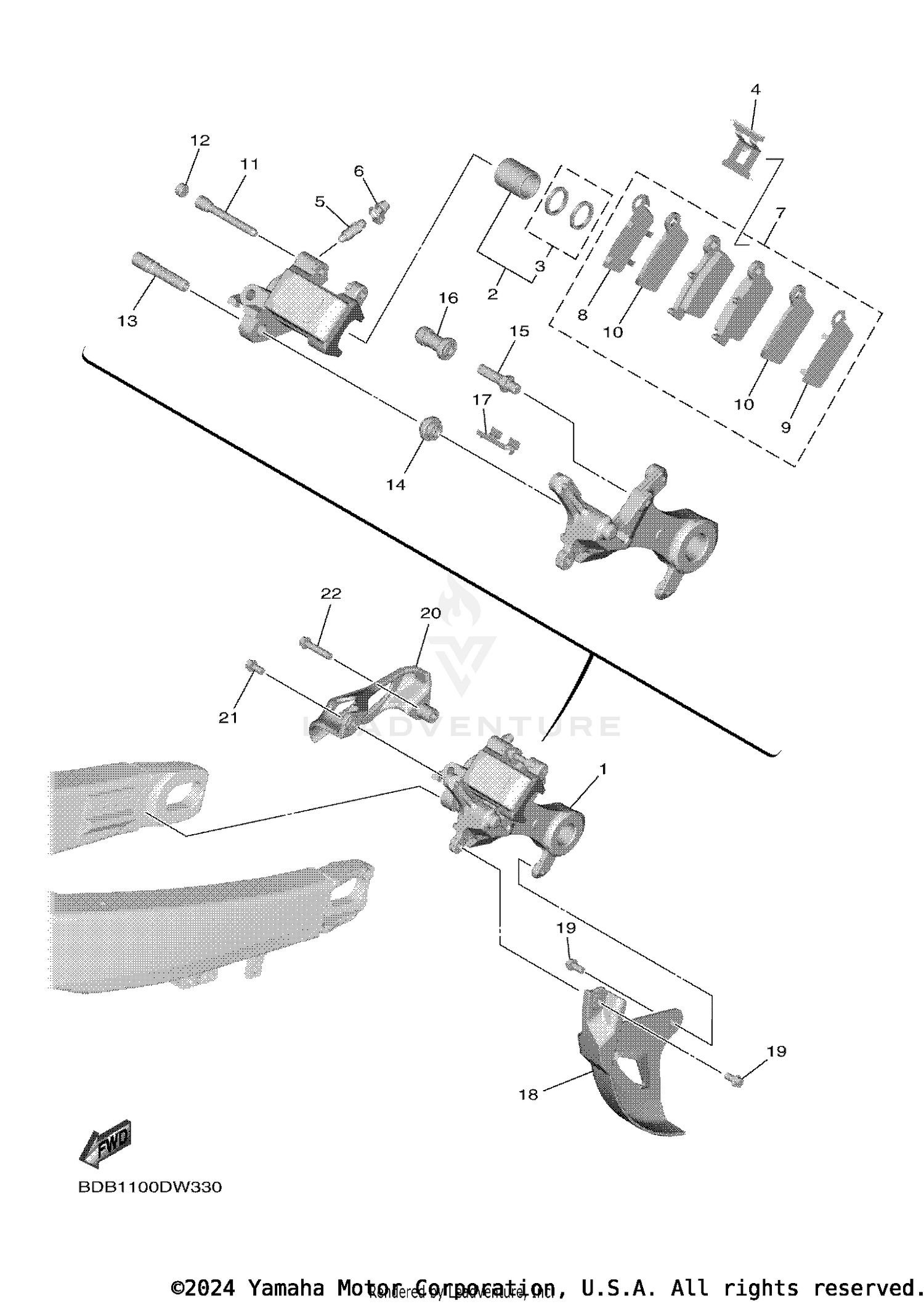 REAR BRAKE CALIPER