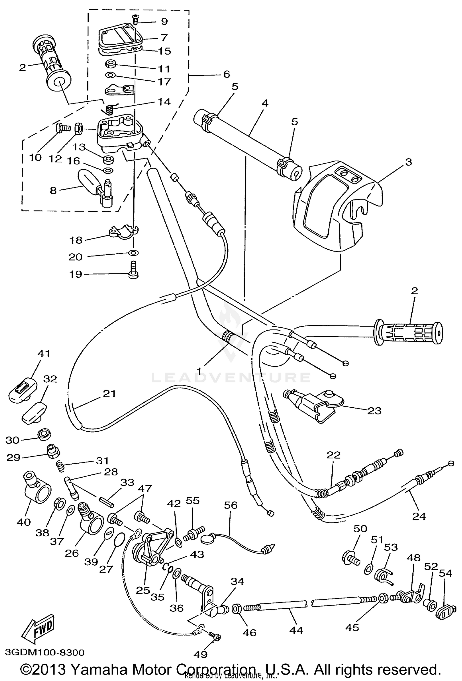 STEERING HANDLE CABLE