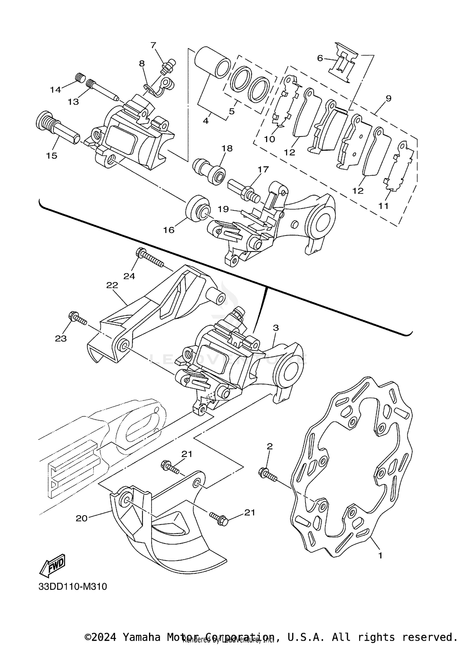 REAR BRAKE CALIPER