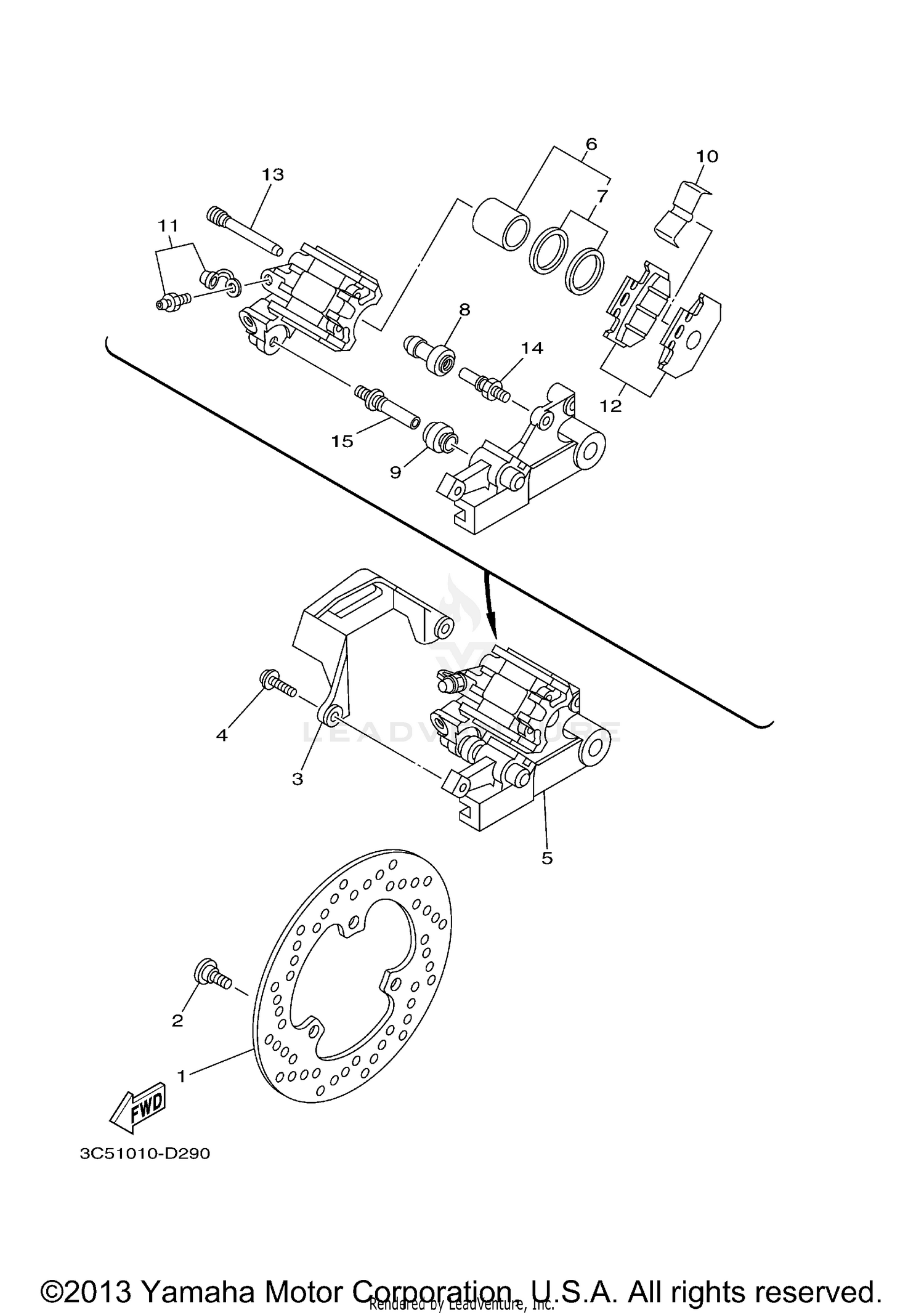 REAR BRAKE CALIPER