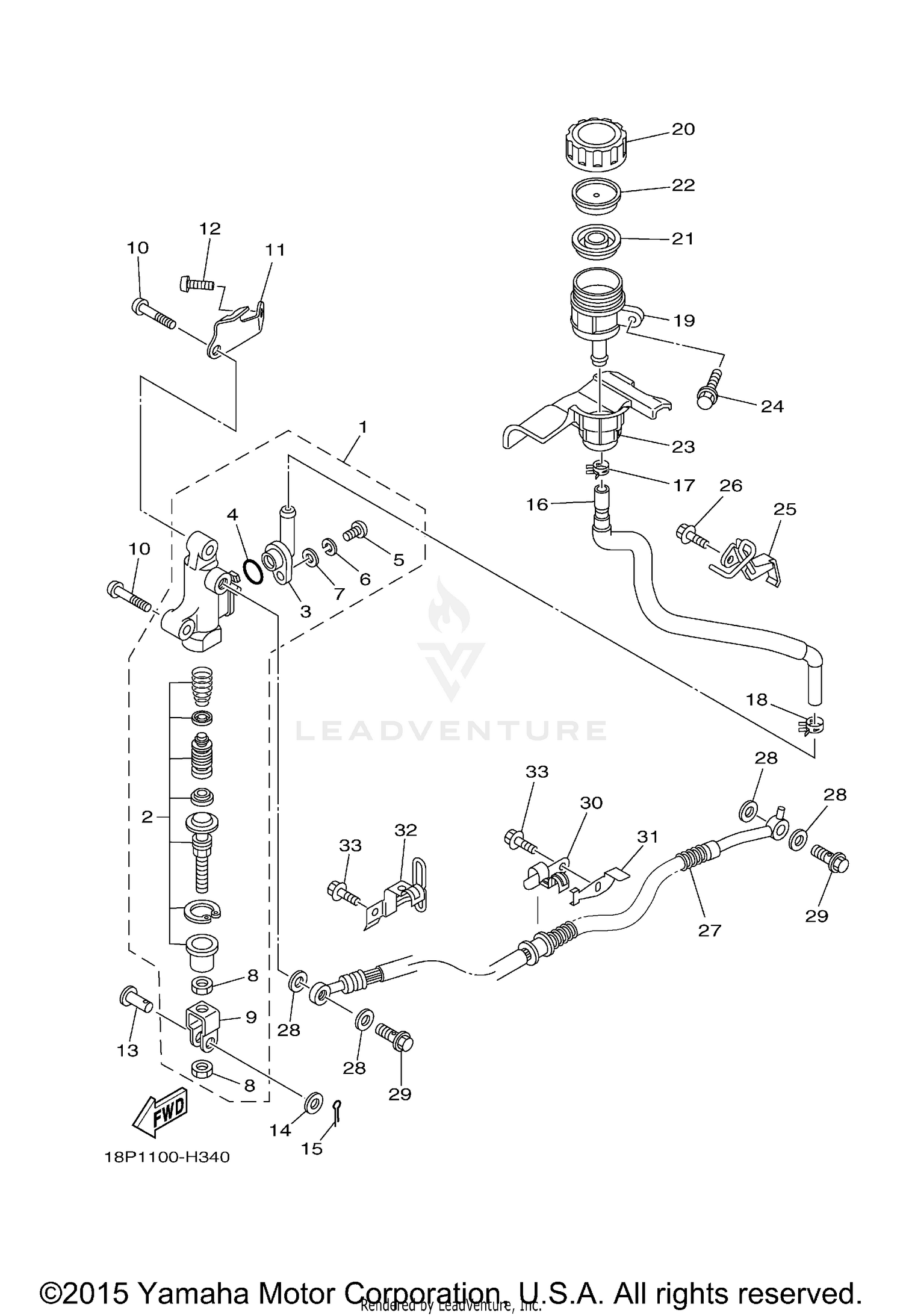 REAR MASTER CYLINDER