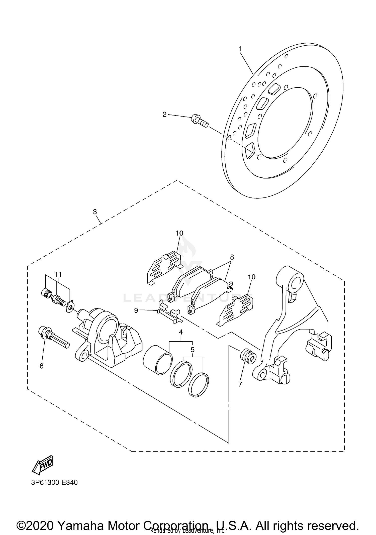 REAR BRAKE CALIPER