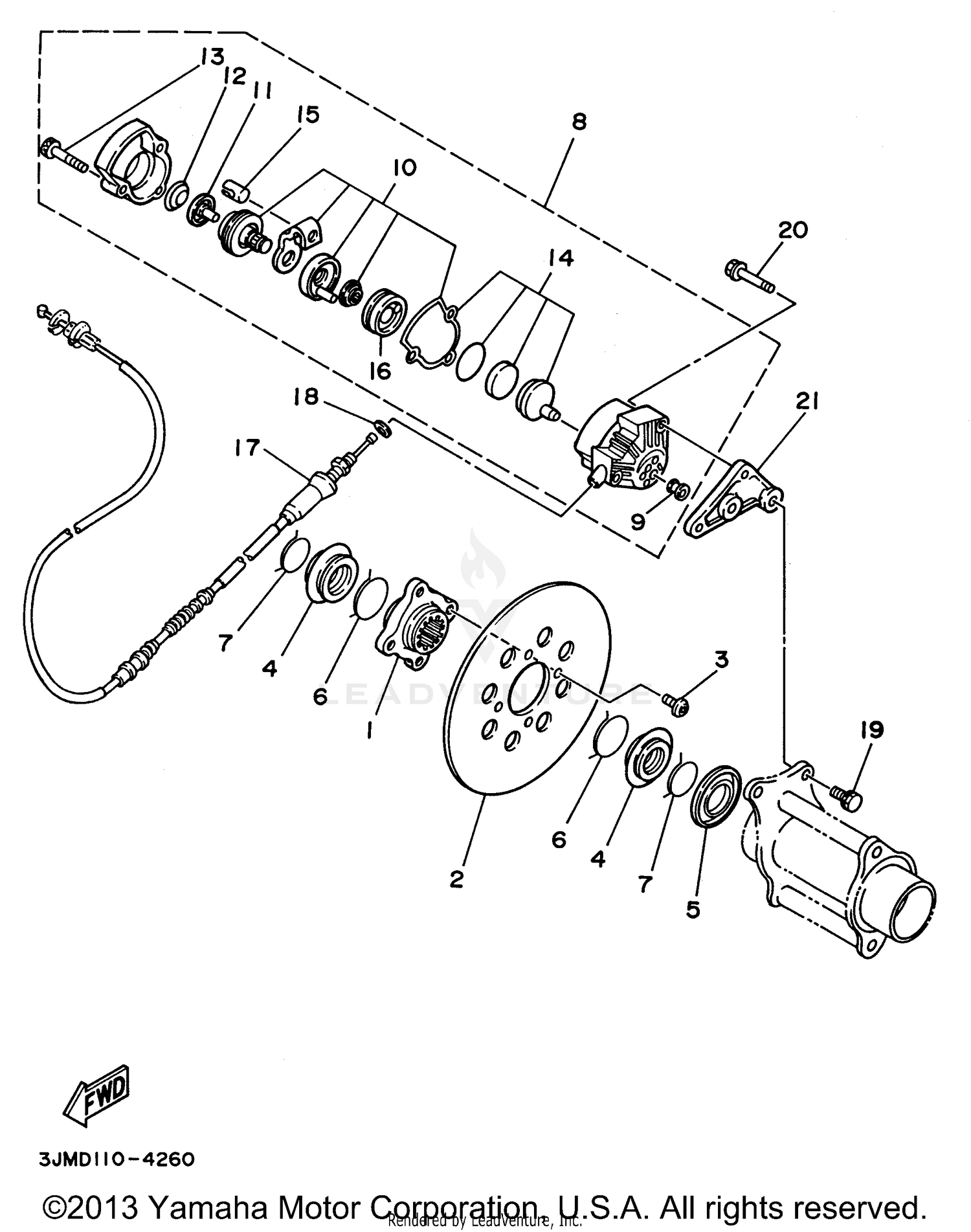 REAR BRAKE CALIPER