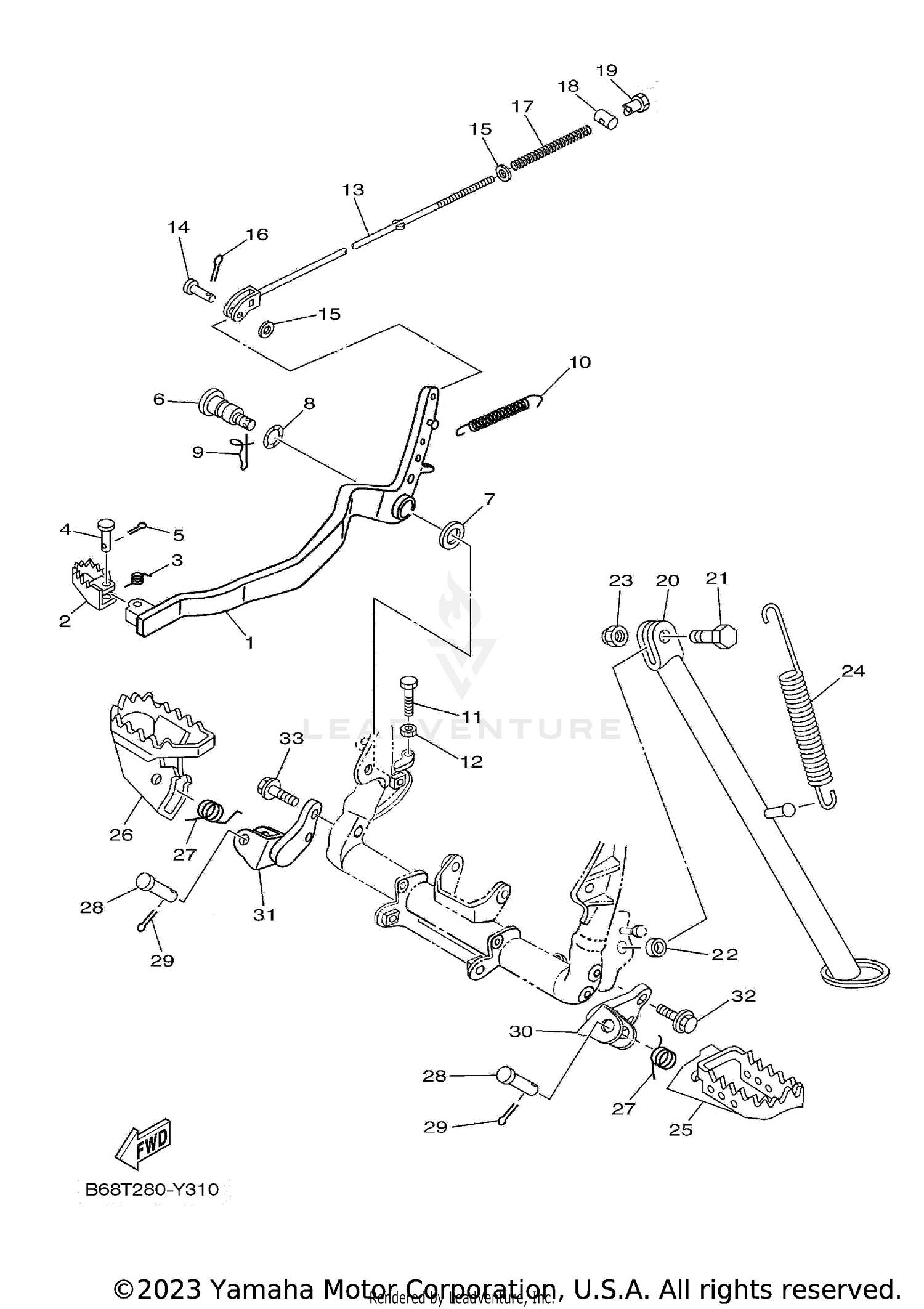 REAR BRAKE CALIPER