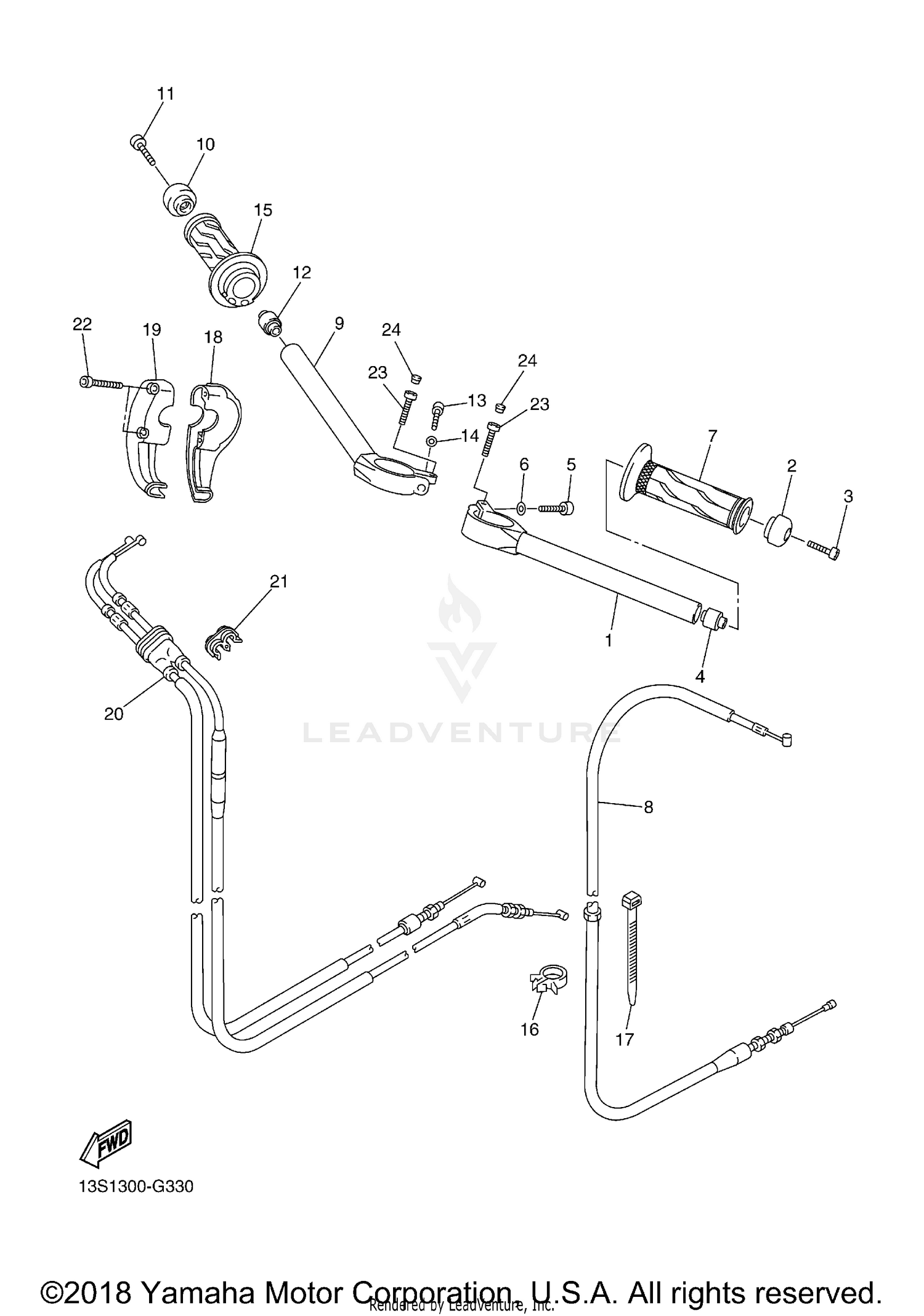 STEERING HANDLE CABLE