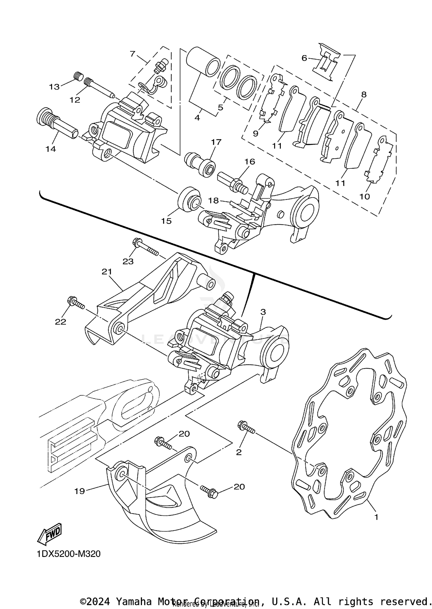 REAR BRAKE CALIPER