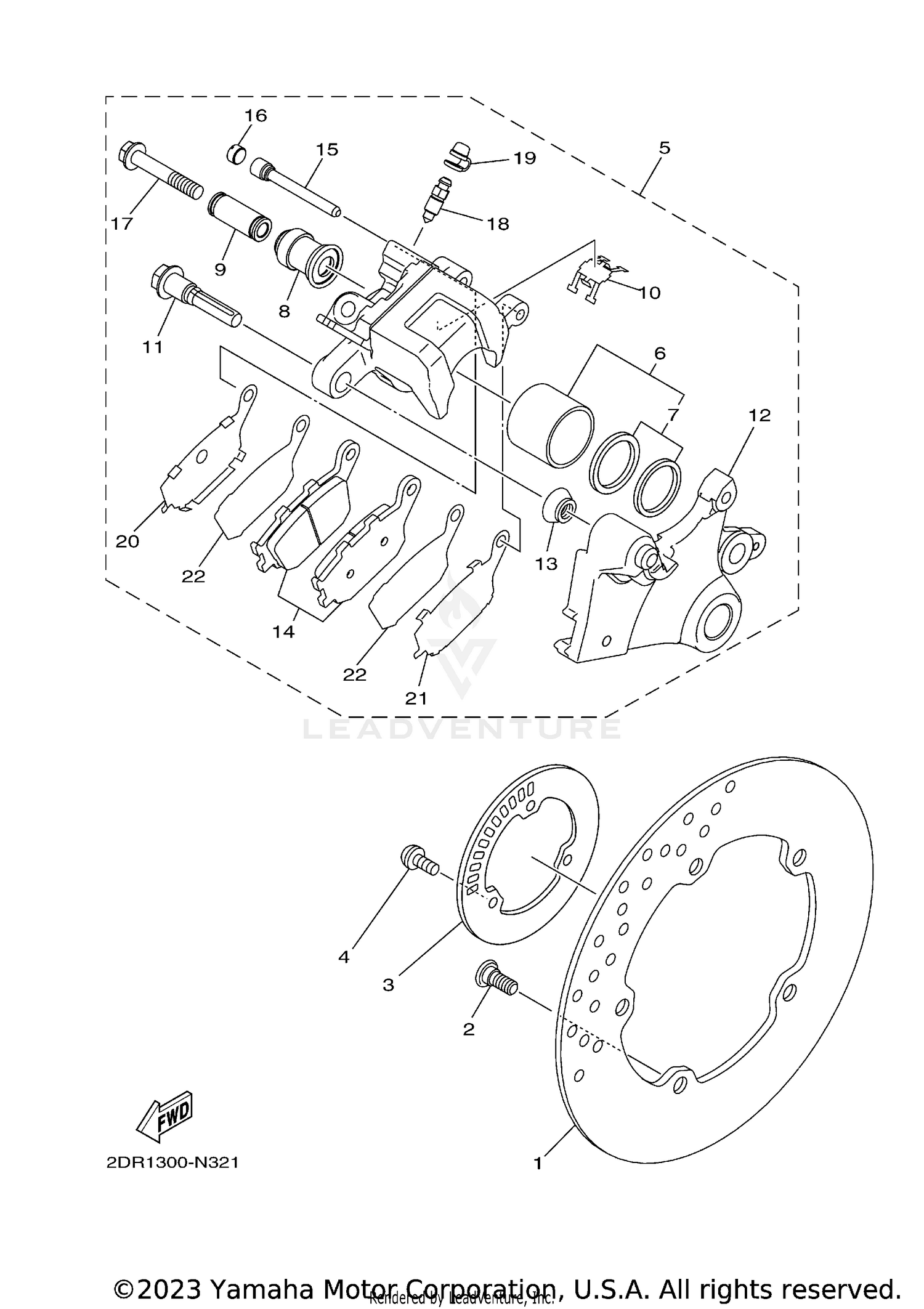 REAR BRAKE CALIPER