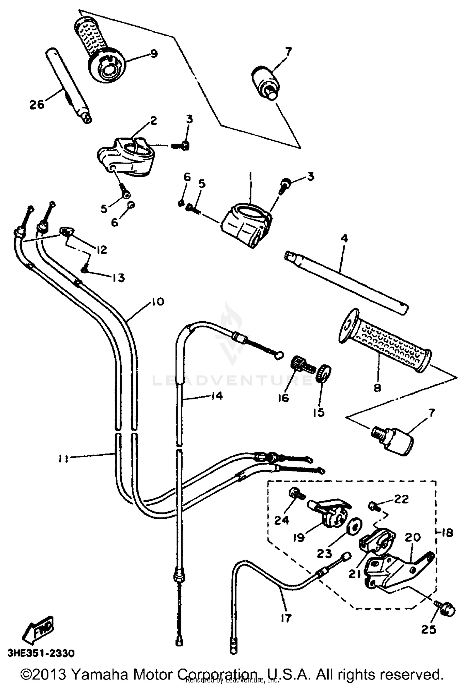 STEERING HANDLE CABLE