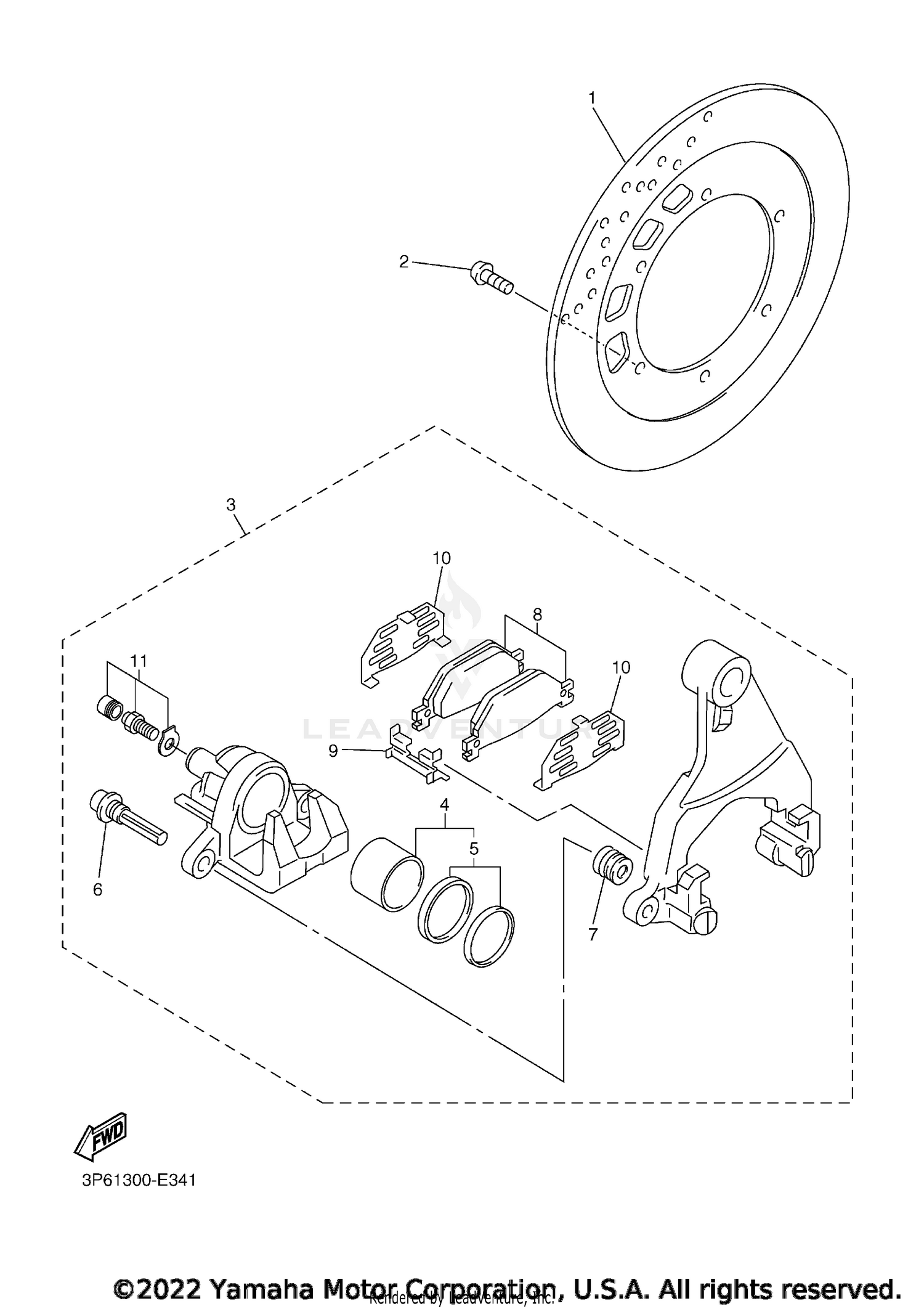 REAR BRAKE CALIPER