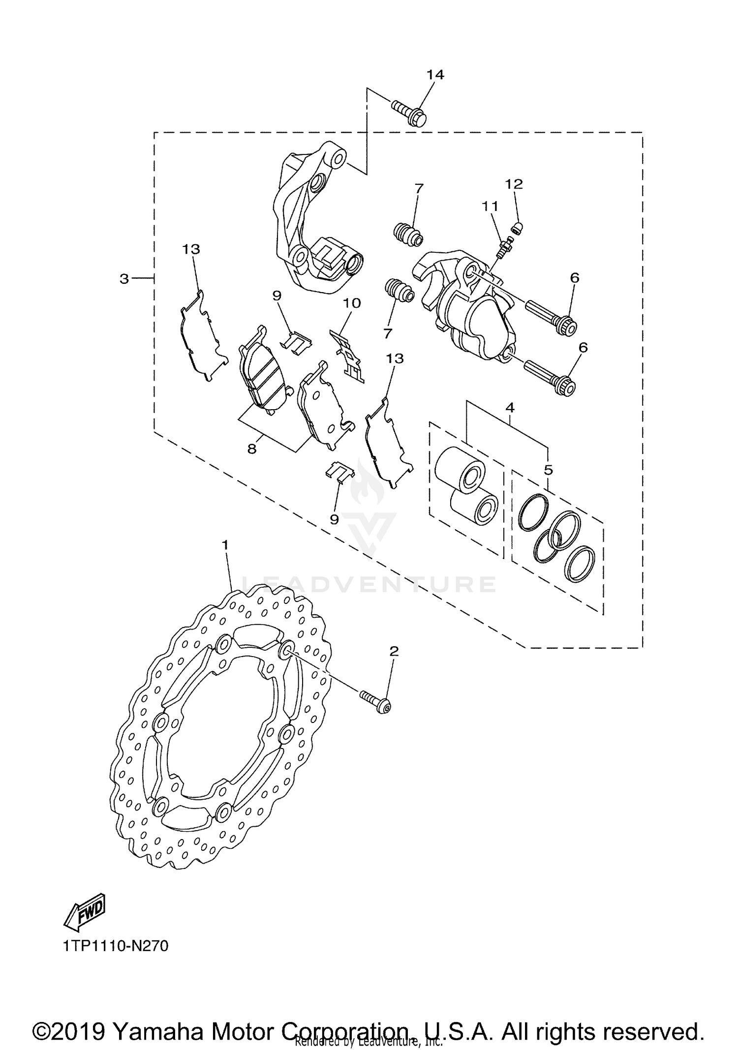 FRONT BRAKE CALIPER