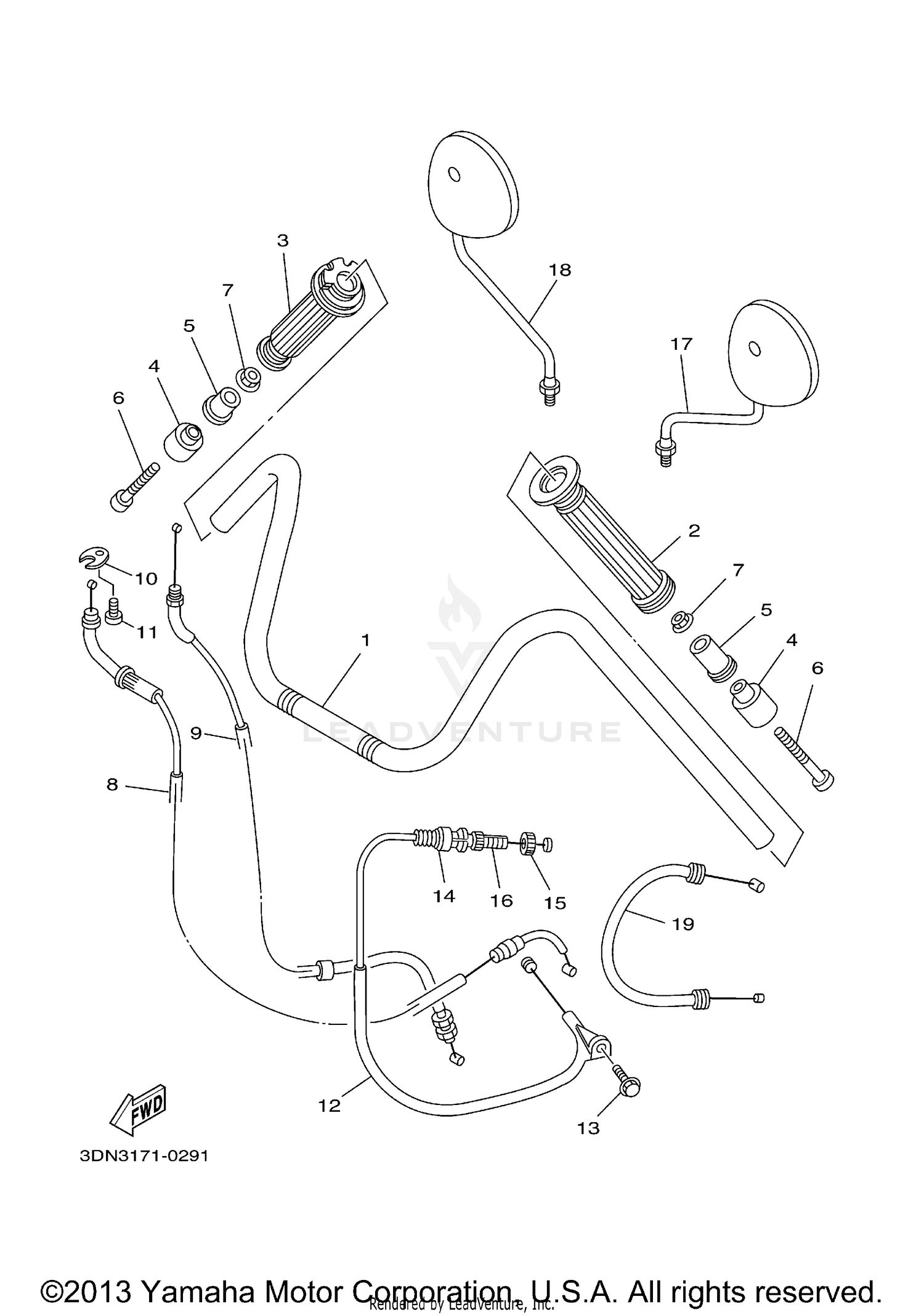 STEERING HANDLE CABLE