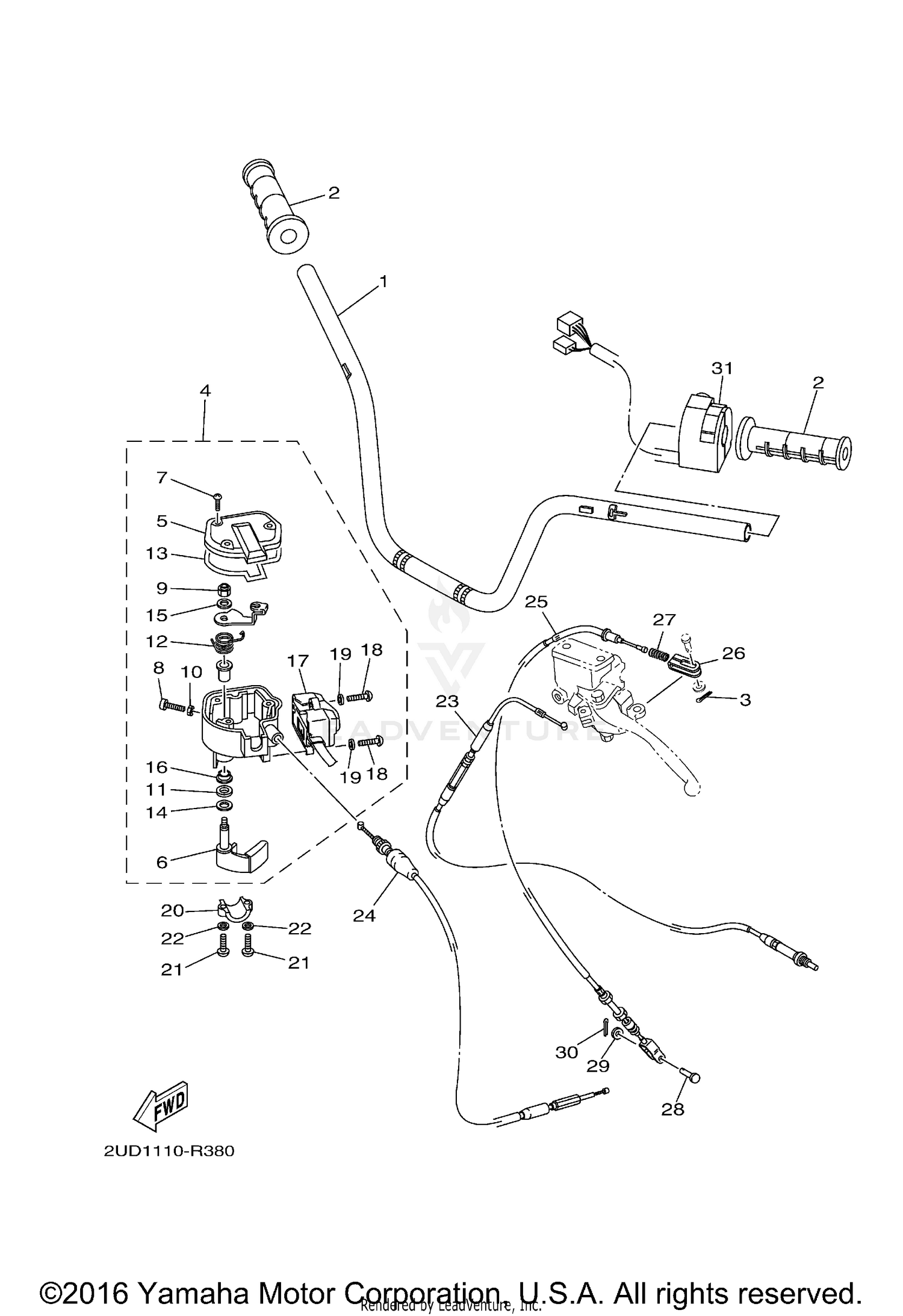 STEERING HANDLE CABLE