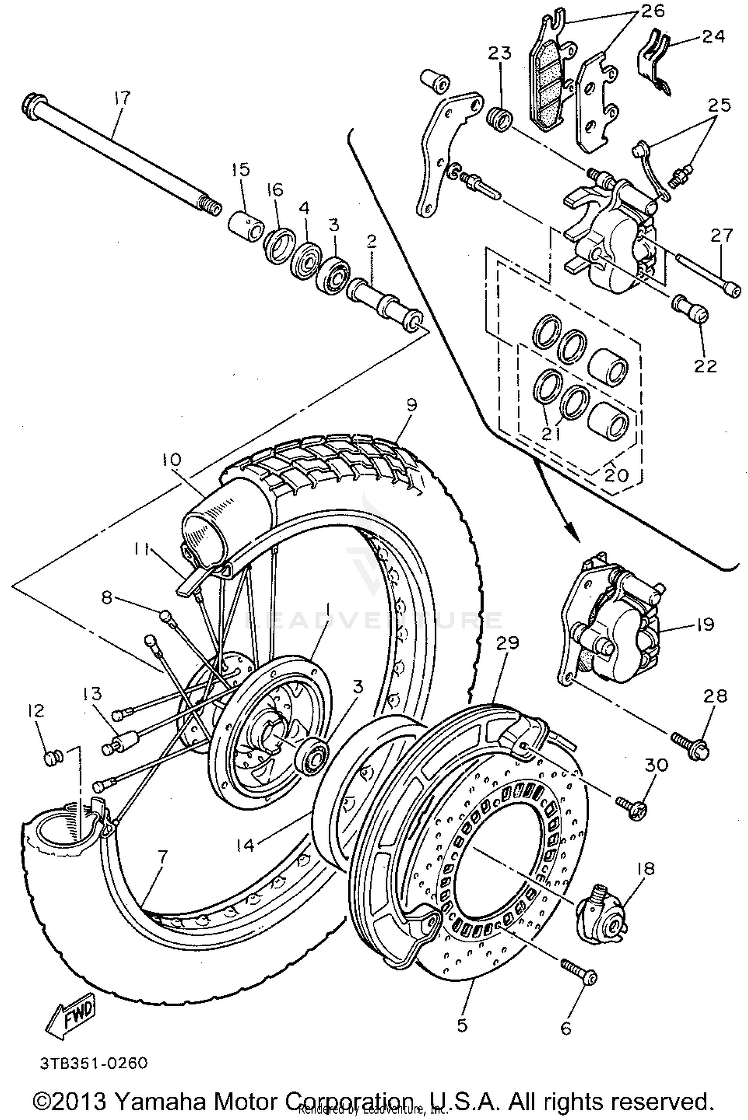 REAR BRAKE CALIPER
