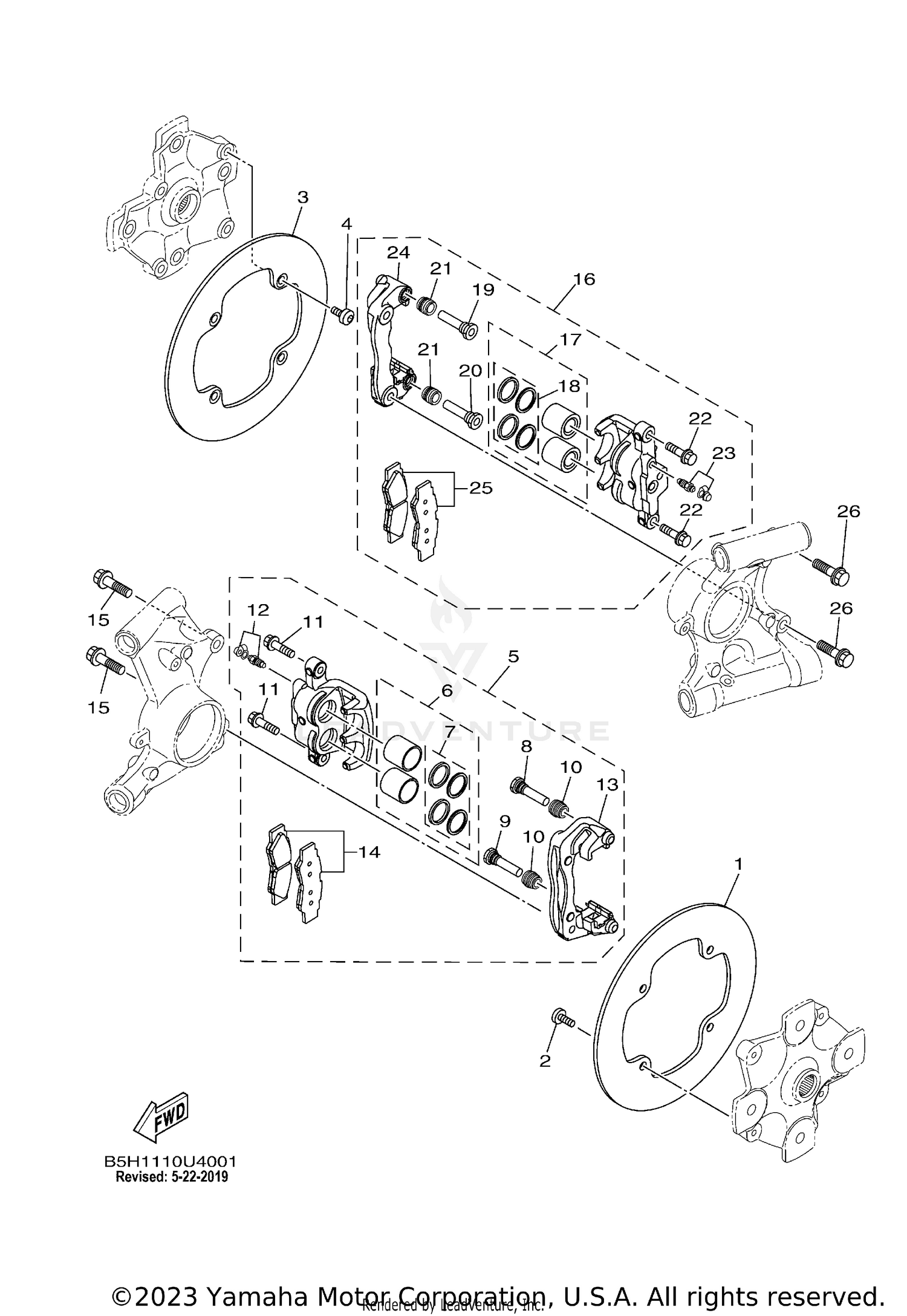 REAR BRAKE CALIPER
