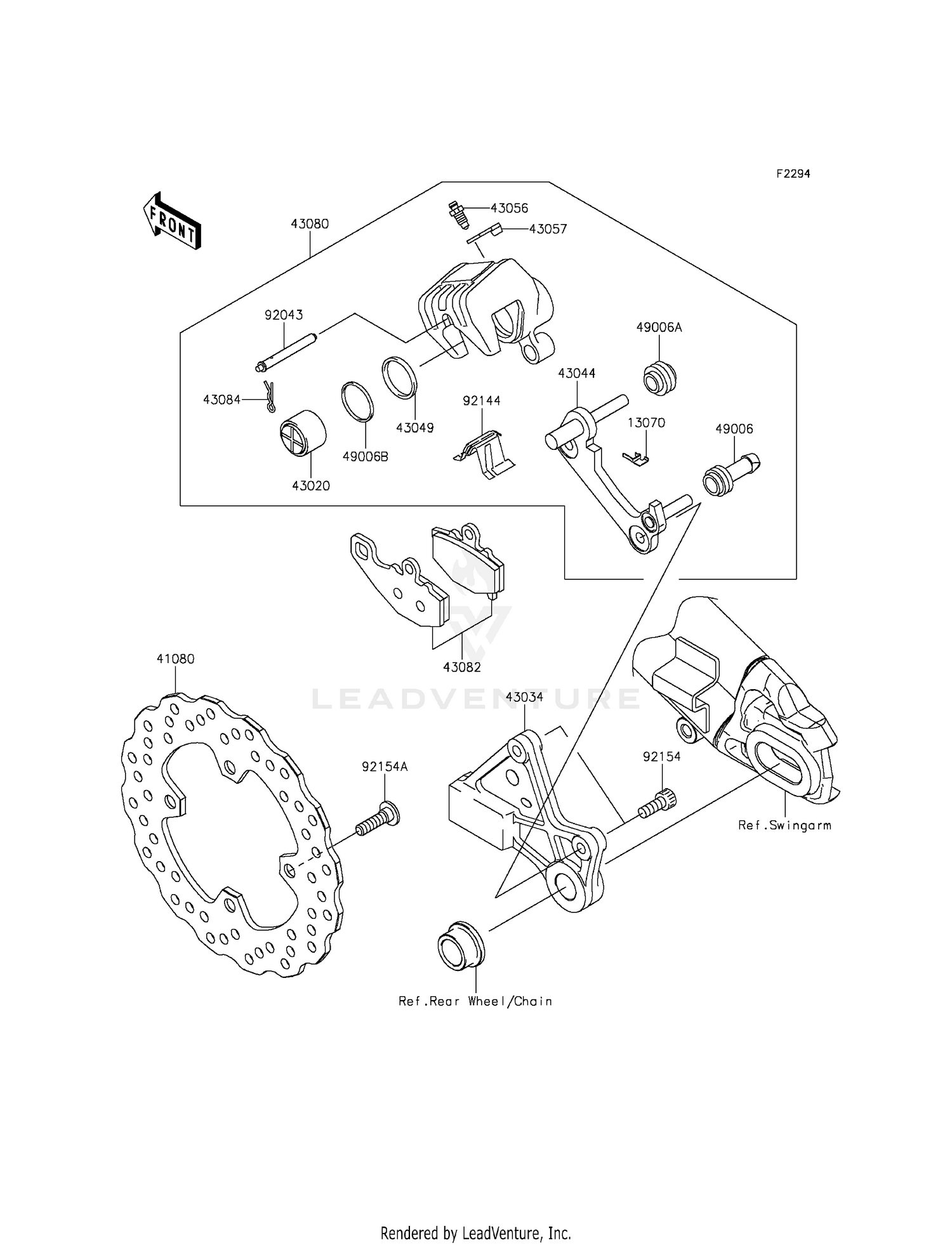 REAR BRAKE CALIPER