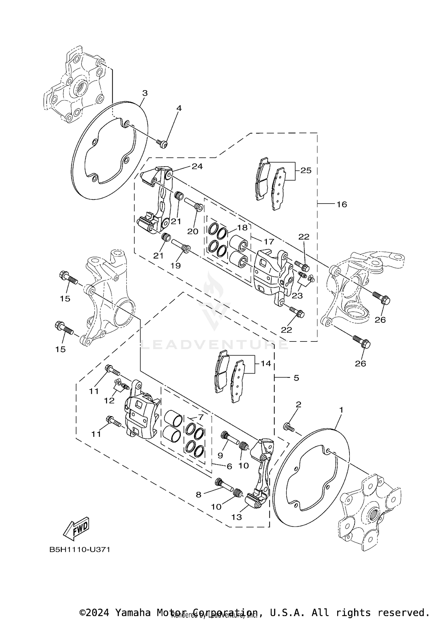 FRONT BRAKE CALIPER