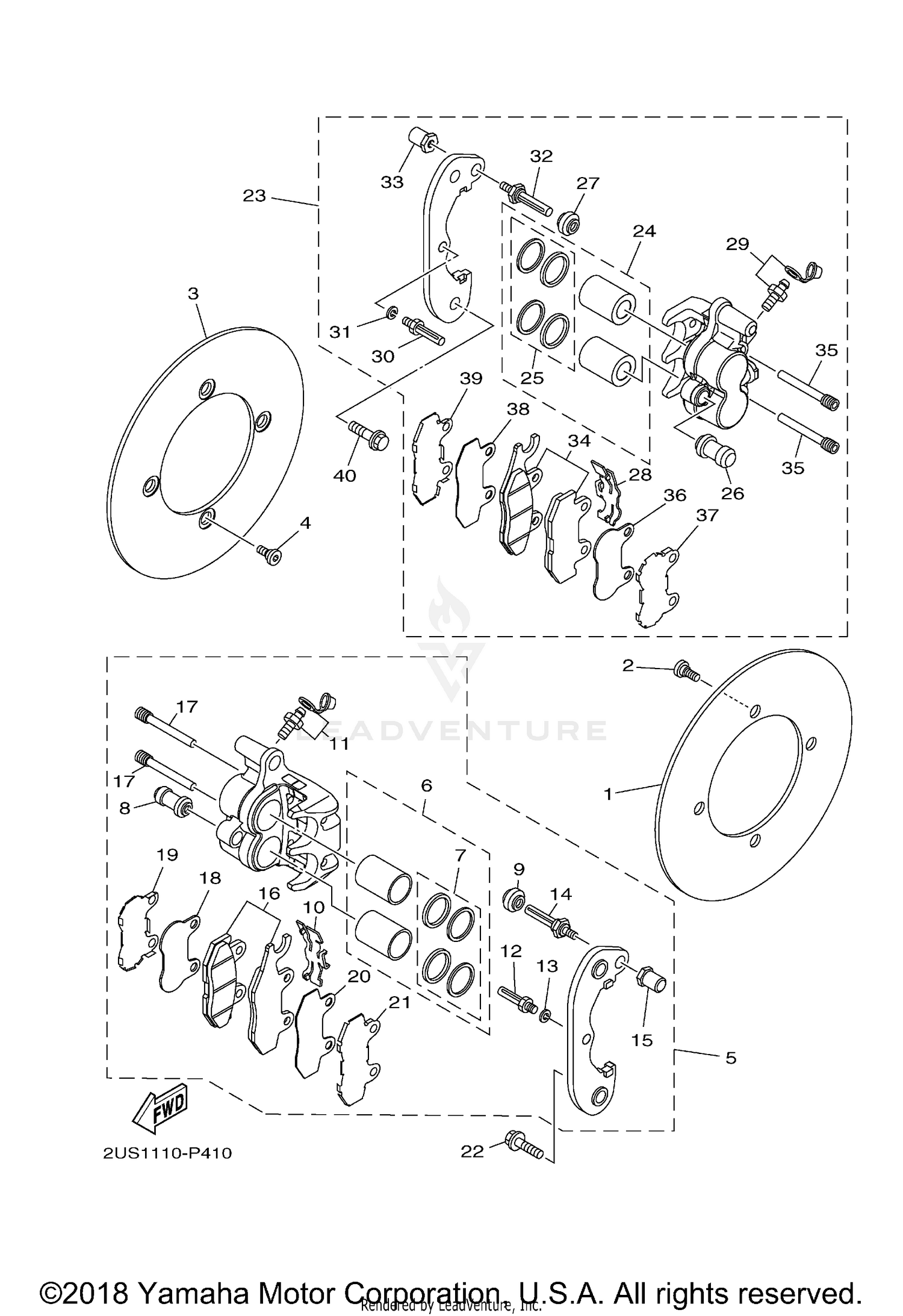 REAR BRAKE CALIPER