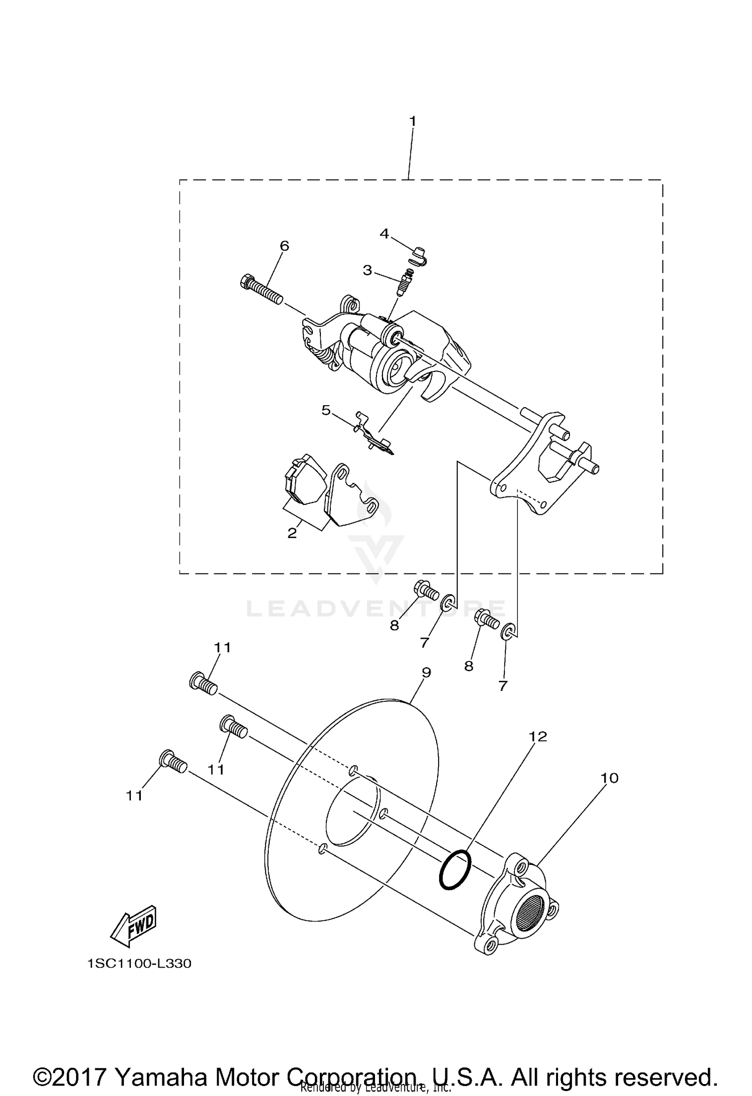 REAR BRAKE CALIPER