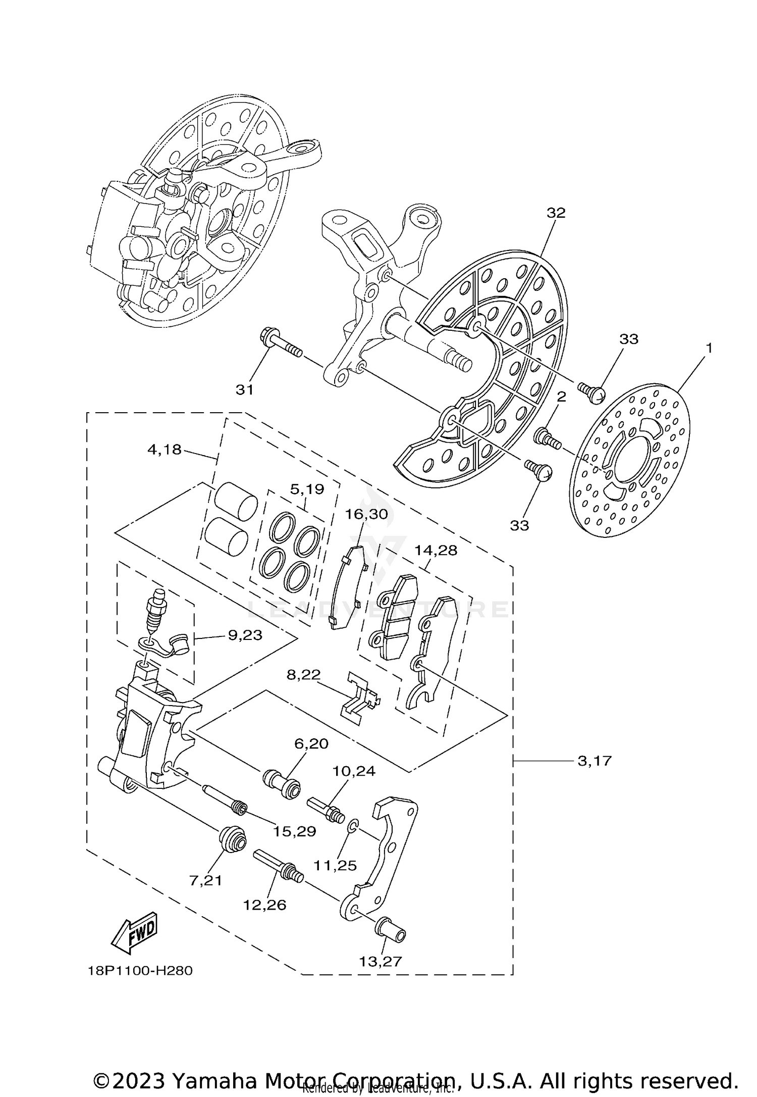 FRONT BRAKE CALIPER