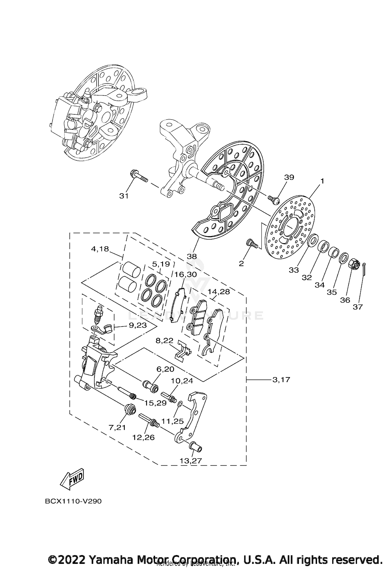 FRONT BRAKE CALIPER