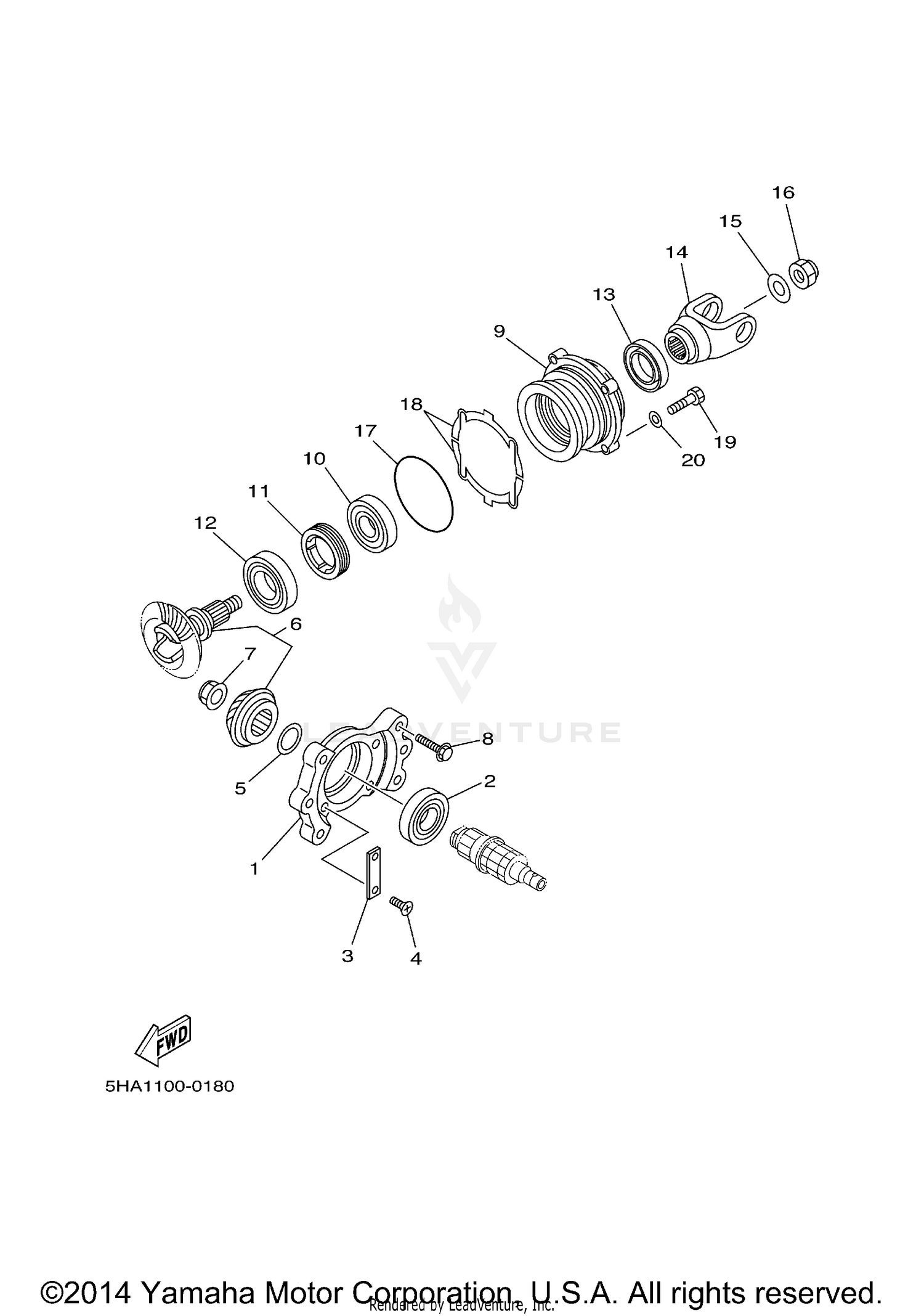 MIDDLE DRIVE GEAR