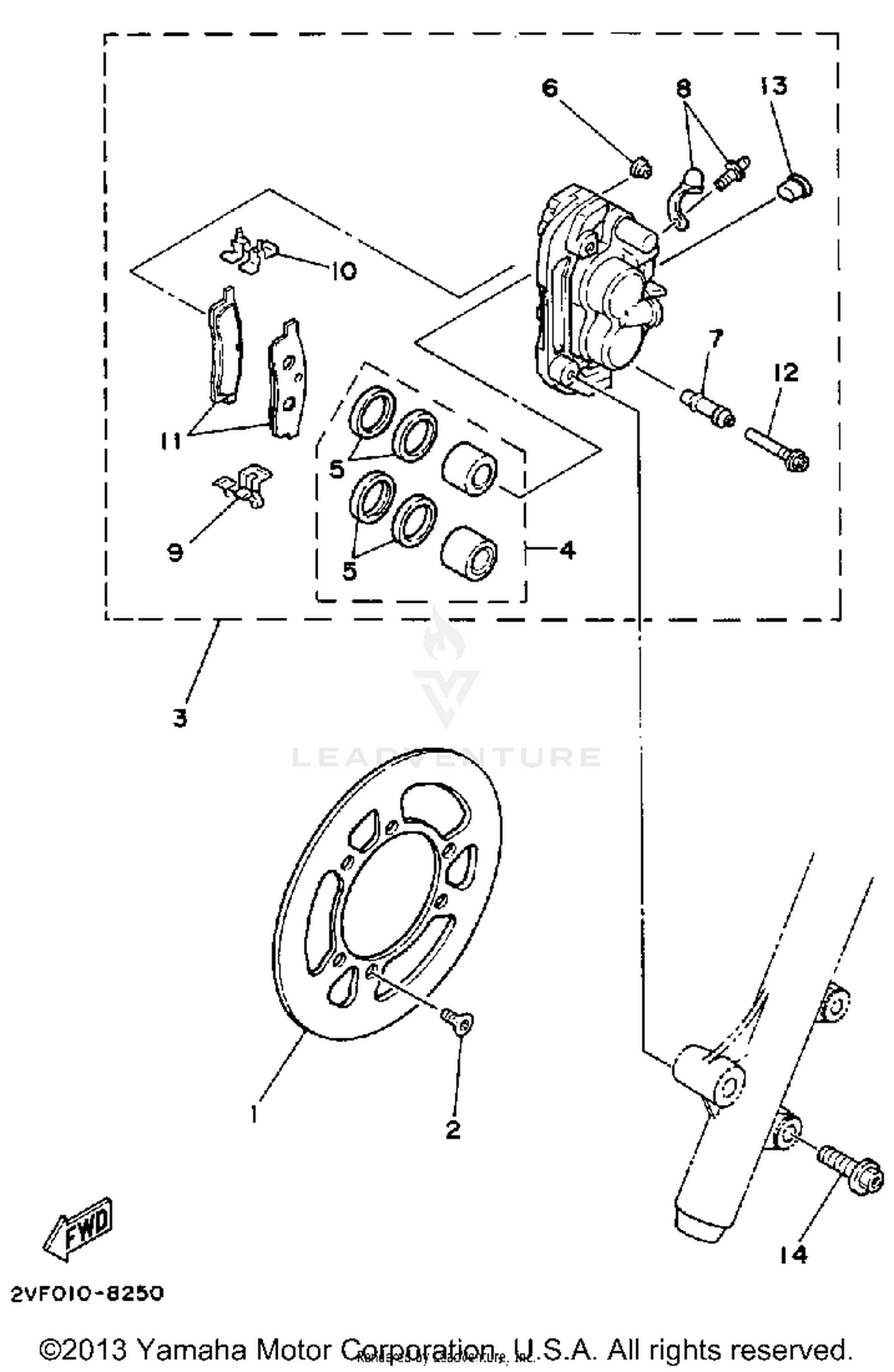 FRONT BRAKE  CALIPER