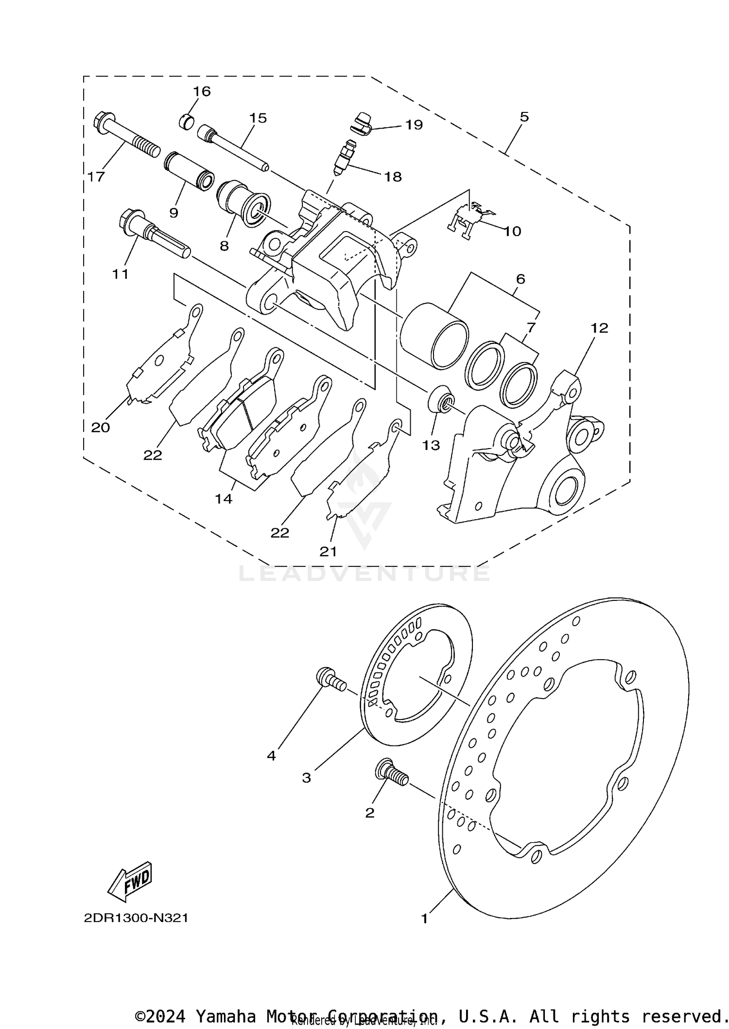 REAR BRAKE CALIPER