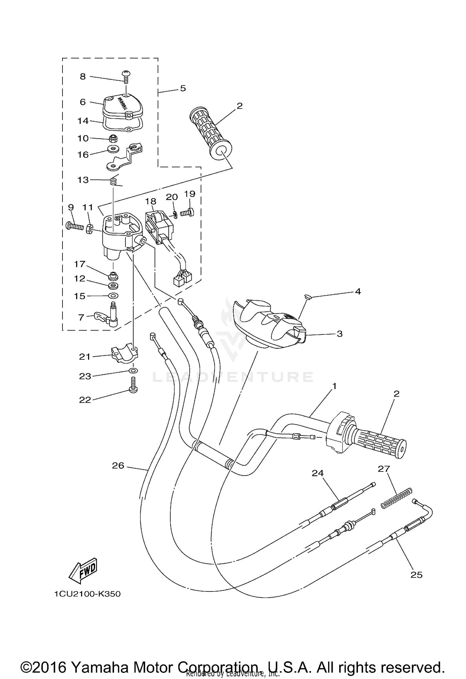 STEERING HANDLE CABLE