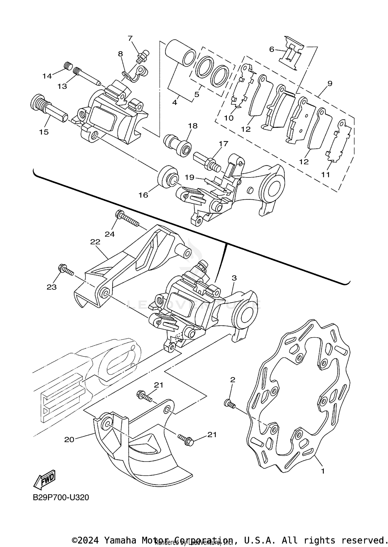 REAR BRAKE CALIPER