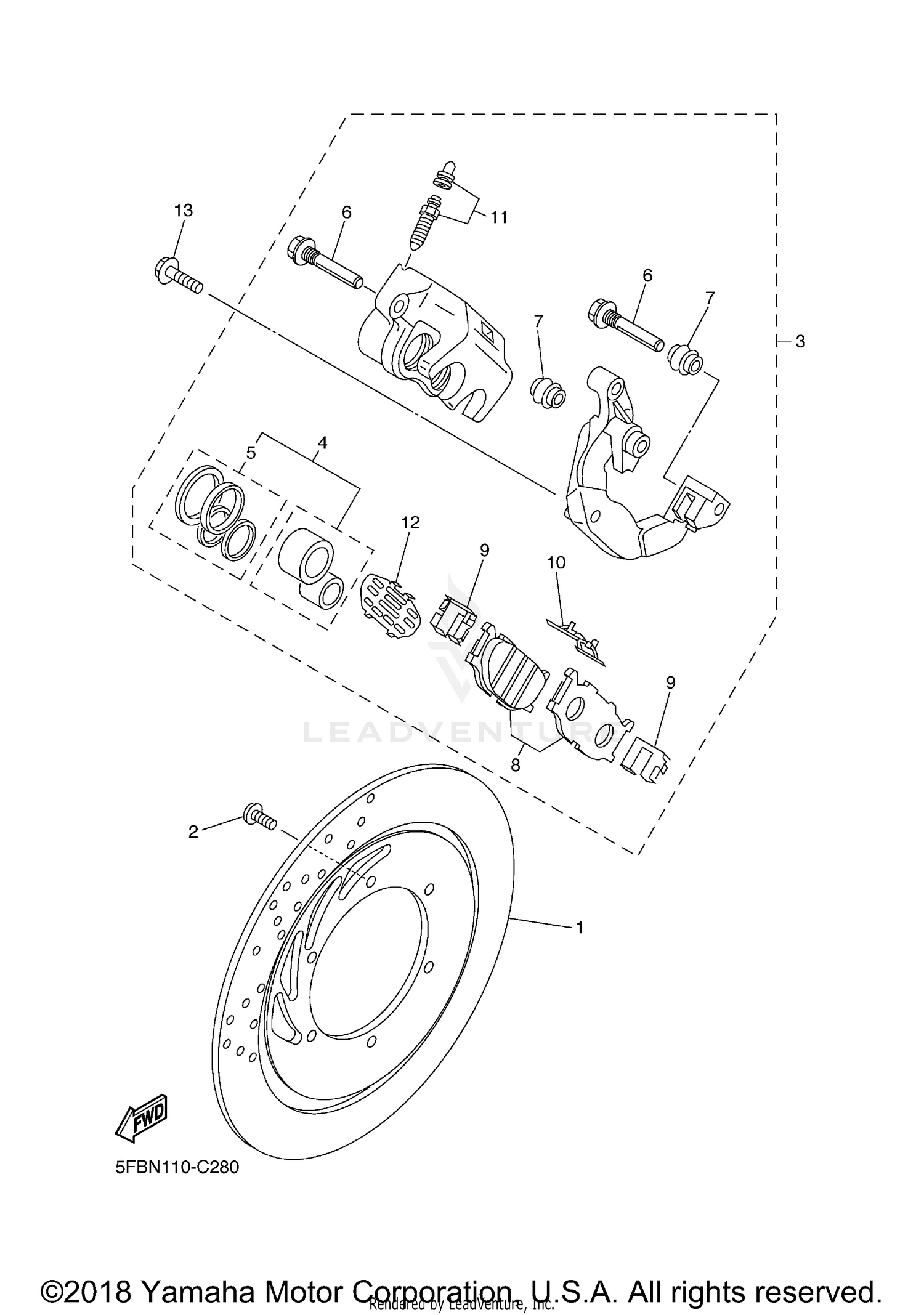FRONT BRAKE CALIPER