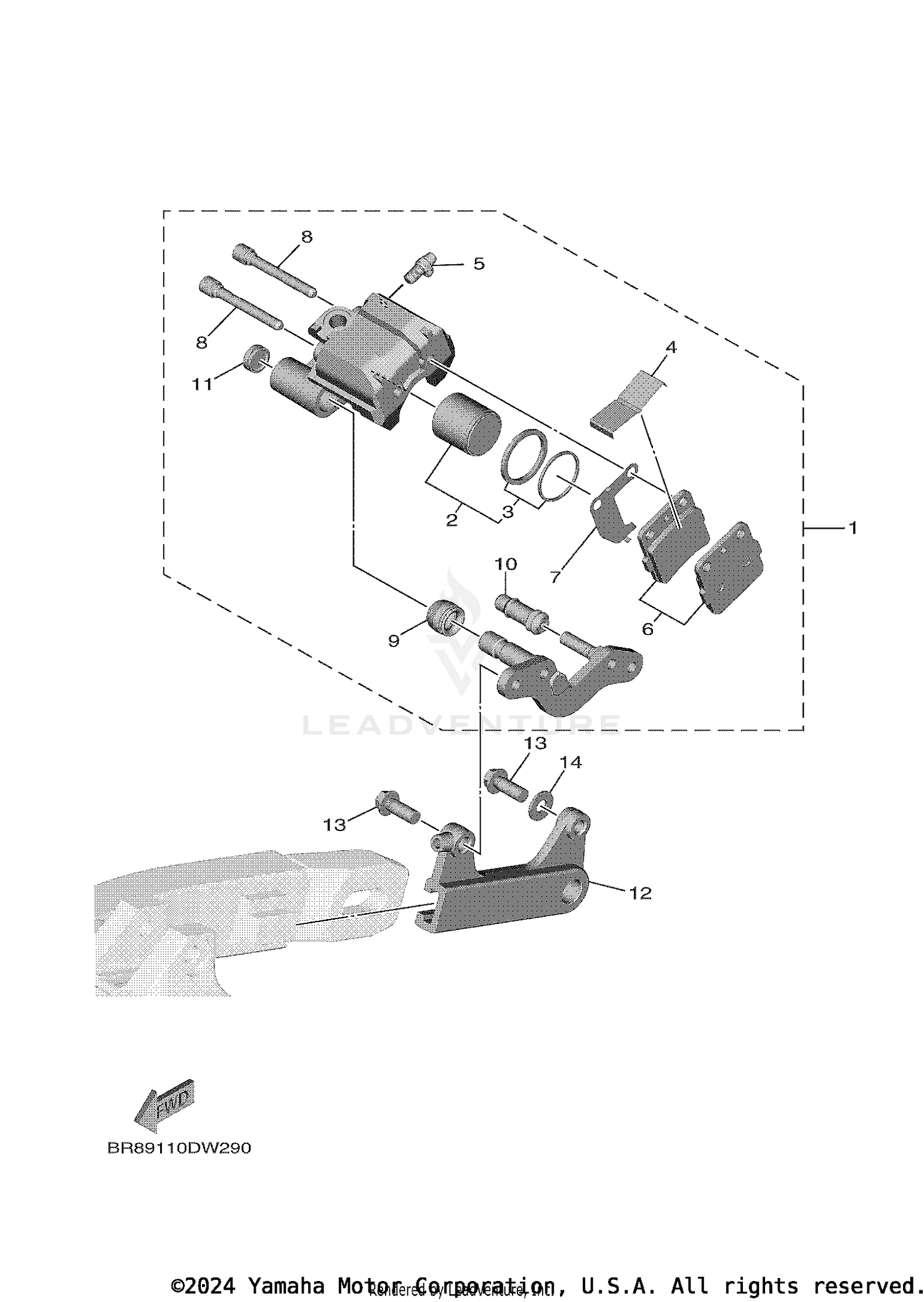 REAR BRAKE CALIPER