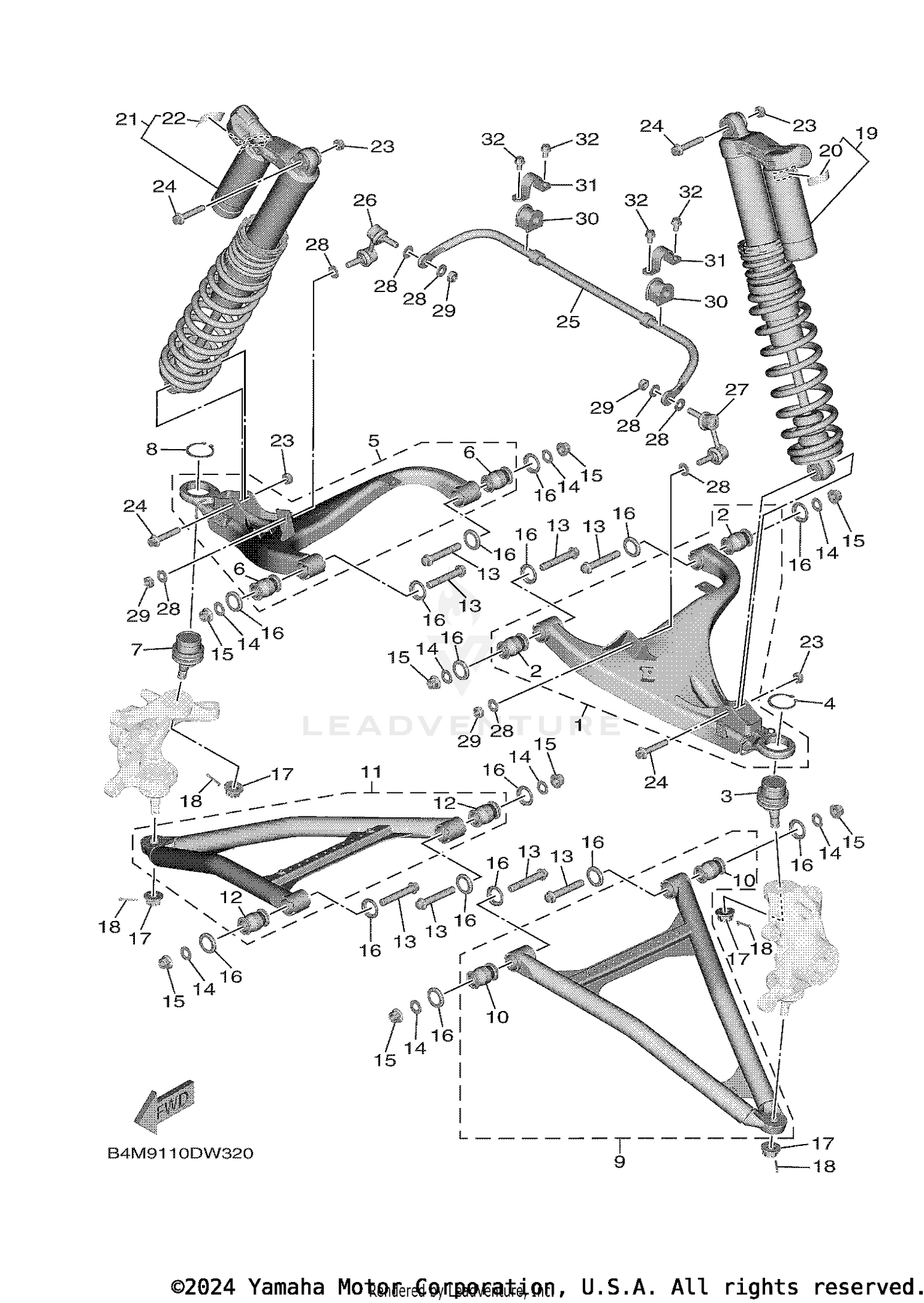 FRONT SUSPENSION & WHEEL